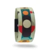 QOOP Band geometrik desenli elastik kumaş bileklik – modern ve renkli unisex bileklik modeli.