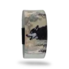 Siyah kurt bileklik. Sisli orman manzarası ve siyah kurt profili desenli elastik bileklik.